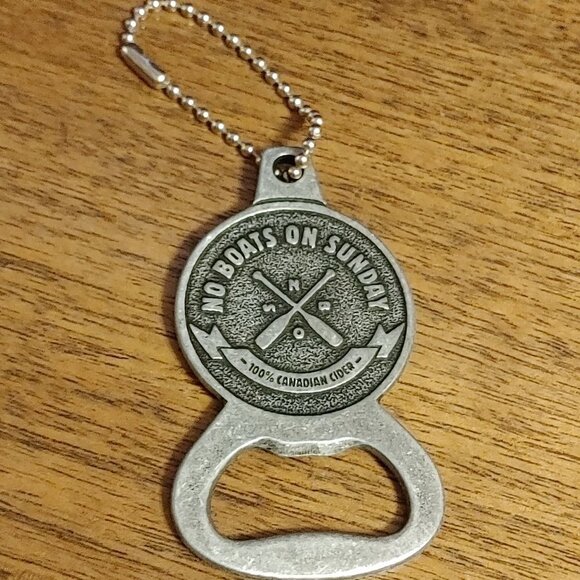 No Boats On Sunday Beer Bottle Opener Bottle Opener with Keychain OARS UP! - Picture 1 of 2